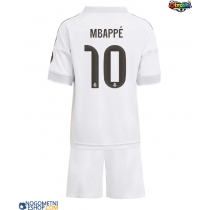 Otroški Nogometni dresi Real Madrid Kylian Mbappe #10 Domači 2025-26 Kratek Rokav (+ Kratke hlače)